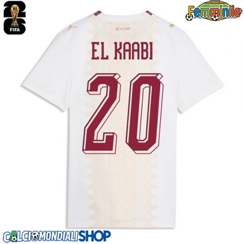 Maglie da calcio Marocco Ayoub El Kaabi #20 Seconda Maglia Femminile Mondiali 2026  Manica Corta